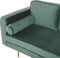 MIRAMAS - Chaise longue - Groen - Linkerzijde - Fluweel