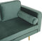 MIRAMAS - Chaise longue - Groen - Rechterzijde - Fluweel