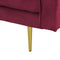 MIRAMAS - Chaise longue - Rood - Rechterzijde - Fluweel