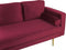 MIRAMAS - Chaise longue - Rood - Rechterzijde - Fluweel