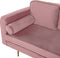 MIRAMAS - Chaise longue - Roze - Linkerzijde - Fluweel