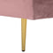 MIRAMAS - Chaise longue - Roze - Rechterzijde - Fluweel