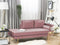 MIRAMAS - Chaise longue - Roze - Rechterzijde - Fluweel