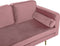 MIRAMAS - Chaise longue - Roze - Rechterzijde - Fluweel