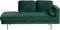 MIRAMAS - Chaise longue - Smaragdgroen - Rechterzijde - Fluweel