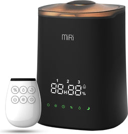 MiRi Nimbus – Luchtbevochtiger – Humidifier – 4.5L – Luchtvochtigheidmeter – Ionisator – 50m² – Ultrasoon – Afstandsbediening – Touchbediening – Aromatherapie