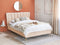 MIRIBEL - Tweepersoonsbed - Beige - 140x200 - Fluweel