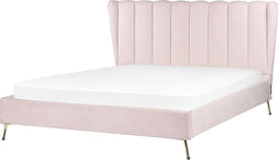 MIRIBEL - Tweepersoonsbed - Roze - 160x200 - Fluweel