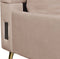 MIRIBEL - Tweepersoonsbed - Taupe - 140x200 - Fluweel