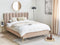 MIRIBEL - Tweepersoonsbed - Taupe - 140x200 - Fluweel