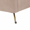 MIRIBEL - Tweepersoonsbed - Taupe - 140x200 - Fluweel