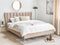 MIRIBEL - Tweepersoonsbed - Taupe - 160x200 - Fluweel