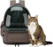 MIRO® Katten Rugzak Transport - Reismand Kat & Hond - Vervoersbox Draag Tas - Hondenrugzak - Dieren Reistas - Vervoerstas - Bruin