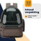 MIRO® Katten Rugzak Transport - Reismand Kat & Hond - Vervoersbox Draag Tas - Hondenrugzak - Dieren Reistas - Vervoerstas - Bruin