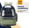 MIRO® Katten Rugzak Transport - Reismand Kat & Hond - Vervoersbox Draag Tas - Hondenrugzak Dieren Reistas - Vervoerstas - Groen