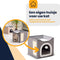 MIRO® Kattenhuis Met Krabpaal - Slaaphol , Mand , Hok , Bed & Meubel Voor Katten - Opvouwbaar Met Krabmat - Grijs