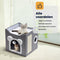MIRO® Kattenhuis Met Krabpaal - Slaaphol , Mand , Hok , Bed & Meubel voor Katten - Opvouwbaar Met Krabmat - Grijs