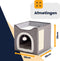 MIRO® Kattenhuis Met Krabpaal - Slaaphol , Mand , Hok , Bed & Meubel Voor Katten - Opvouwbaar Met Krabmat - Grijs