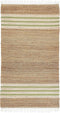 MIRZA - Modern vloerkleed - Beige/Groen - 80 x 150 cm - Jute