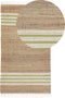 MIRZA - Modern vloerkleed - Beige/Groen - 80 x 150 cm - Jute