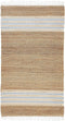 MIRZA - Modern vloerkleed - Beige/Lichtblauw - 80 x 150 cm - Jute