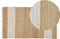 MIRZA - Modern vloerkleed - Beige/Lichtblauw - 80 x 150 cm - Jute