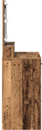 vidaXL - Make-uptafel - met - LED-verlichting - - - Rustiek - Hout - - - 79x41x135 - cm