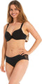 MAGIC Bodyfashion Luxury T-Shirt Bra - Dames Beha - Push-up met kanten details - Zwart - Maat C75