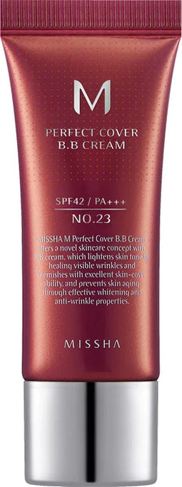 Missha Perfect cover B.B Cream (20mL) #23 Natural beige- travelsize - Korean Make Up - Missha - B.B Cream -