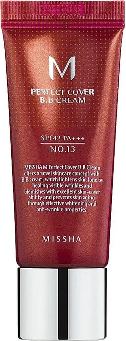 Missha - Perfect Cover BB Cream - Spf42/Pa+++ - 20 Ml - 13 Bright Beige