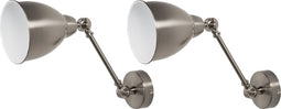 MISSISSIPPI M - Wandlamp set van 2 - Zilver - Metaal