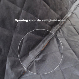 Mister Mill Hondenkleed Auto Achterbank / Kofferbak - Hondendeken Auto Achterbank / Kofferbak - Zwart - 137 X 147 CM Met Gordel