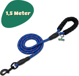 Mister Mill Reflecterende Hondenriem 150 cm - Marine Blauw - Honden Riem - Hondenlijn - Honden Lijn