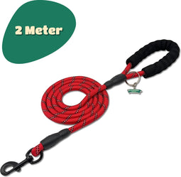 Mister Mill Reflecterende Hondenriem 2 Meter Rood - Honden Riem - Hondenlijn - Honden Lijn