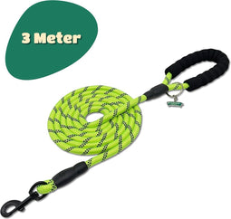Mister Mill Reflecterende Hondenriem 3 Meter Geelgroen - Honden Riem - Hondenlijn - Honden Lijn