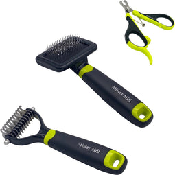 Mister Mill Voordeel Set : Nagelknipper Klein (Max.10kg.), Slickerborstel (S) plus Ondervachtkam (S)