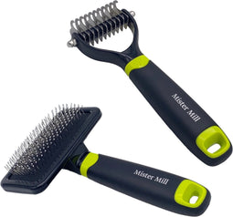 Mister Mill Voordeel Set: Slickerborstel M (10cm) + Ondervachtkam S (7cm)