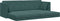 vidaXL - Vloersofa - Bed - 2-in-1 - Donkergroen - 213x144x60 - cm