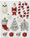 Mix box kunststof d8 cm ass 12st II kerst