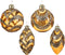 Mix glas d8 cm amber a4 kerst