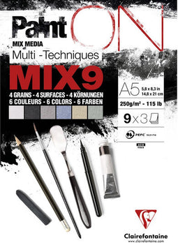 Mix media papier cf a5 paint on 27vel 250gram ass