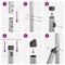 vidaXL - Hekpalen - met - klemmen - 7 - stuks - Ø32mm - 78,5cm - Gegalvaniseerd - Staal