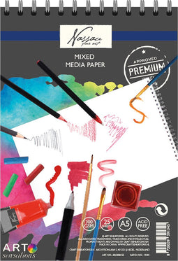 Mixed media papier A5, blk 25 vel, teken- en ontwerp papier