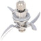 Mixing knife, replacement knife including sealing ring for Vorwerk Thermomix TM31, stainless steel,