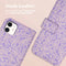 iMoshion Hoesje Geschikt voor iPhone 11 Hoesje Met Pasjeshouder - iMoshion Design Bookcase smartphone - Meerkleurig / Purple White Flowers