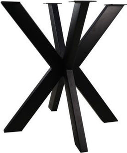 HSM Collection-Tafelonderstel Spider Oakland-70x70x72 (80x40mm)-Zwart-Metaal