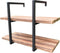 Wandrek ladder Stoer - wandplank boekenkast - wandkast - industrieel - 2 opbergplanken