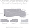 Hoes voor chaise longue met lange armleuning rechts Eysa ULISES Geel 170 x 110 x 310 cm