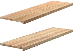 vidaXL - Vensterbanken - 2 - st - onbehandeld - 140x40x2 - cm - massief - eikenhout