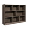 Coast Boekenkast - Open 3-Laags Opbergrek met 8 Vakken - 122 x 32 x 93 cm - Grijs